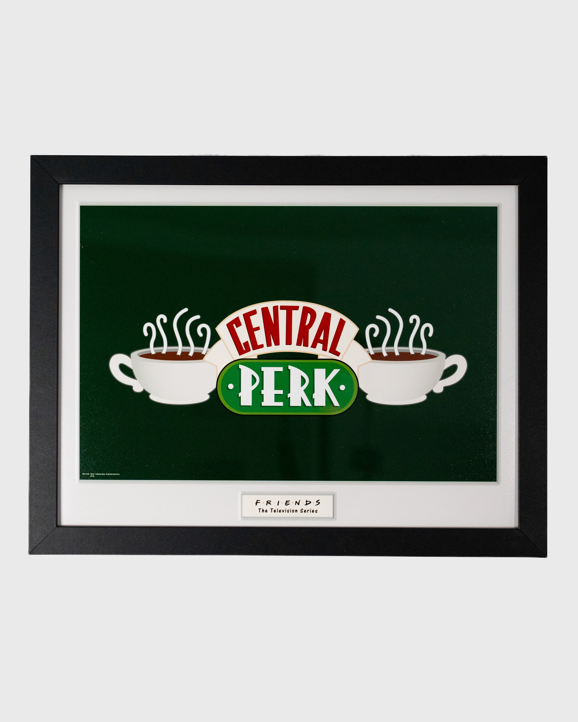 Plakat Central Perk z serialu Friends w czarnej ramie – kultowe logo kawiarni