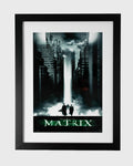 Plakat Matrix w czarnej ramie z passe-partout – kultowy plakat filmowy